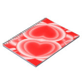 Red Mirrored Hearts Notizblock (Linke Seite)