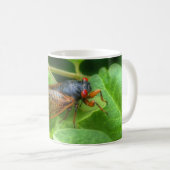 Red Mit Augen Cicada Kaffeetasse (VorderseiteRechts)