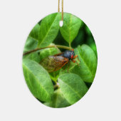 Red Mit Augen Cicada Keramik Ornament (Rechts)