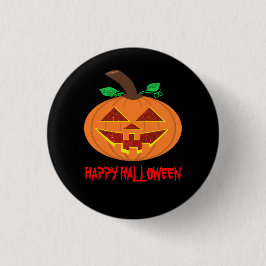 Red Mit Augen Happy Halloween Pumpkin Button Abzei
