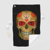 Red Mit Augen Sugar Skull Zombie Untote Golftücher Golfhandtuch (Insitu)