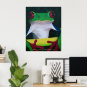 Red Mit Augen Tree Frog Poster (Heimbüro)