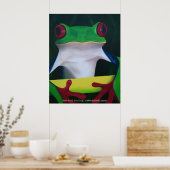Red Mit Augen Tree Frog Poster (Küche)