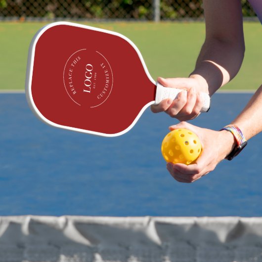 Red mit Custom white Company Logo Werbeaktion Pickleball Schläger (InSitu)
