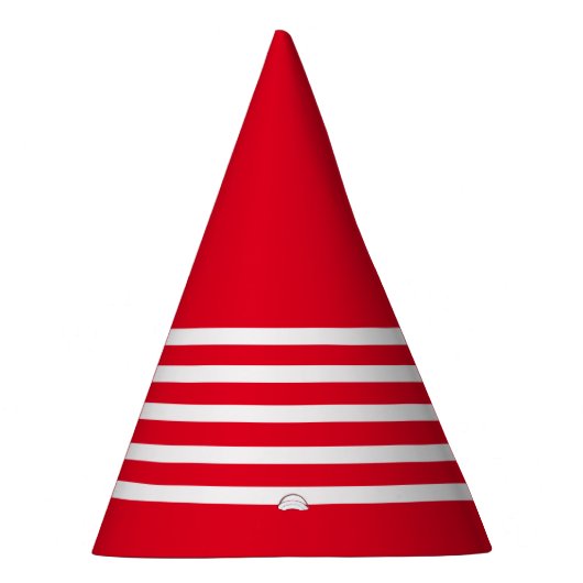 Red mit White Stripes Clown Party Hut Partyhütchen (Rechts)