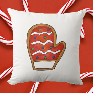 Red Mitten Weihnachten Zucker Kochkuchen Feiertag  Kissen