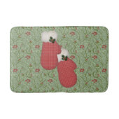 Red Mittens Christmas Bath Mat Badematte (Vorderseite)