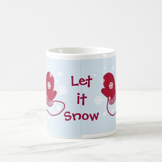 Red Mittens - Let it Snow Kaffeetasse (Mittel)