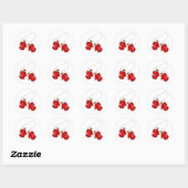 Red Mittens Runder Aufkleber (Blatt)