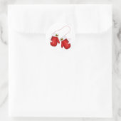 Red Mittens Runder Aufkleber (Tasche)