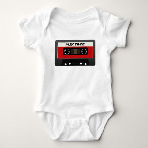 Red Mix Tape - 80er und 90er Retro Inspiriert Gesc Baby Strampler