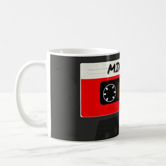 Red Mix Tape - 80er und 90er Retro Inspiriert Gesc Kaffeetasse (Links)