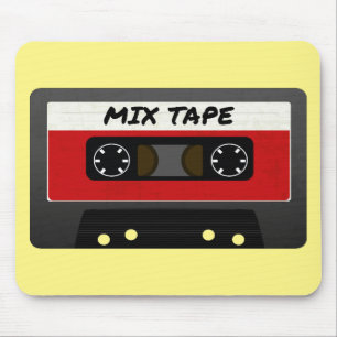 Red Mix Tape - 80er und 90er Retro Inspiriert Gesc Mousepad