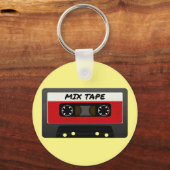 Red Mix Tape - 80er und 90er Retro Inspiriert Gesc Schlüsselanhänger (Vorderseite)