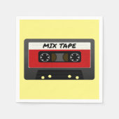 Red Mix Tape - 80er und 90er Retro Inspiriert Gesc Serviette (Vorderseite)