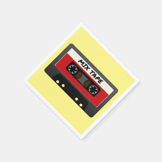 Red Mix Tape - 80er und 90er Retro Inspiriert Gesc Serviette (Ecke)