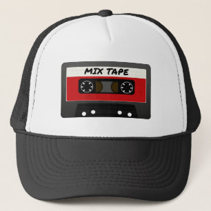 Red Mix Tape - 80er und 90er Retro Inspiriert Gesc Truckerkappe
