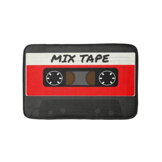 Red Mix Tape - 80er und 90s Retro  Geschenk Badematte (Vorderseite)