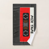 Red Mix Tape - 80er und 90s Retro Geschenk Badhandtuch Set (Handtuch)