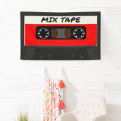 Red Mix Tape - 80er und 90s Retro  Geschenk Banner (Insitu)