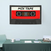 Red Mix Tape - 80er und 90s Retro  Geschenk Banner (Messeveranstaltung)