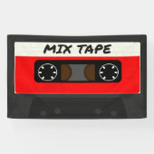Red Mix Tape - 80er und 90s Retro Geschenk Banner (Horizontal)