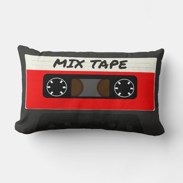 Red Mix Tape - 80er und 90s Retro  Geschenk Lendenkissen (Vorderseite)