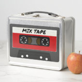 Red Mix Tape - 80er und 90s Retro  Geschenk Metall Brotdose (Beispiel)
