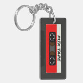 Red Mix Tape - 80er und 90s Retro  Geschenk Schlüsselanhänger (Vorderseite links)