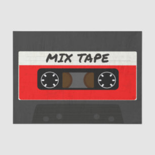 Red Mix Tape - 80er und 90s Retro Geschenk Seidenpapier