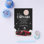 Red Mobile Car Wash Detailing Logo Flyer (Einzeln)