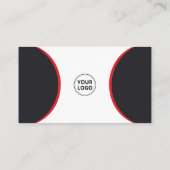 Red Modern Beruflich Corporate Scannable Visitenkarte (Rückseite)