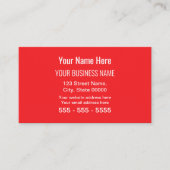 Red Modern Berufliche Terminierungskarte Terminkarte (Vorderseite)