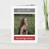 Red Modern Block 5-Foto-Abschluss Einladung (Vorderseite)