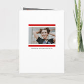 Red Modern Block 5-Foto-Abschluss Einladung (Rückseite)