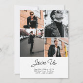 Red Modern Bold Class of 2024 Abschluss Einladung (Rückseite)