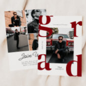 Red Modern Bold Class of 2024 Abschluss Einladung