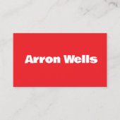 Red Modern Bold Typografy Visitenkarte (Vorderseite)