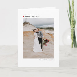 Red Modern Christmas Tree Frohe Weihnachtszeit Fot Feiertagskarte