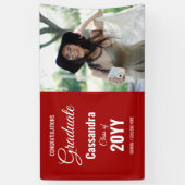 Red Modern Classic Foto Abschluss Banner (Vertikal)