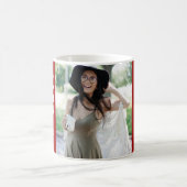 Red Modern Classic Foto Graduation Party Kaffeetasse (Mittel)
