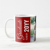 Red Modern Classic Foto Graduation Party Kaffeetasse (Links)