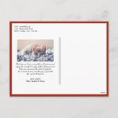 Red Modern Color Block Foto Frohe Weihnachten (Rückseite)