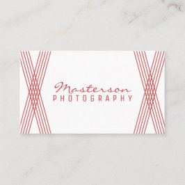 Red Modern Deko Business Card Visitenkarte