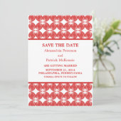 Red Modern Deko Save the Date einladen Einladung (Stehend Vorderseite)
