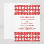 Red Modern Deko Save the Date einladen Einladung (Vorne/Hinten)