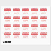 Red Modern Deko Save the Date Stickers (Blatt)
