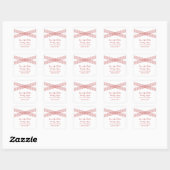 Red Modern Deko Save the Date Stickers (Blatt)
