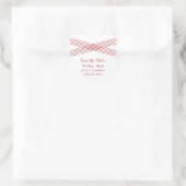 Red Modern Deko Save the Date Stickers (Tasche)