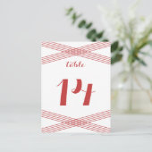 Red Modern Deko Table Postcard Postkarte (Stehend Vorderseite)